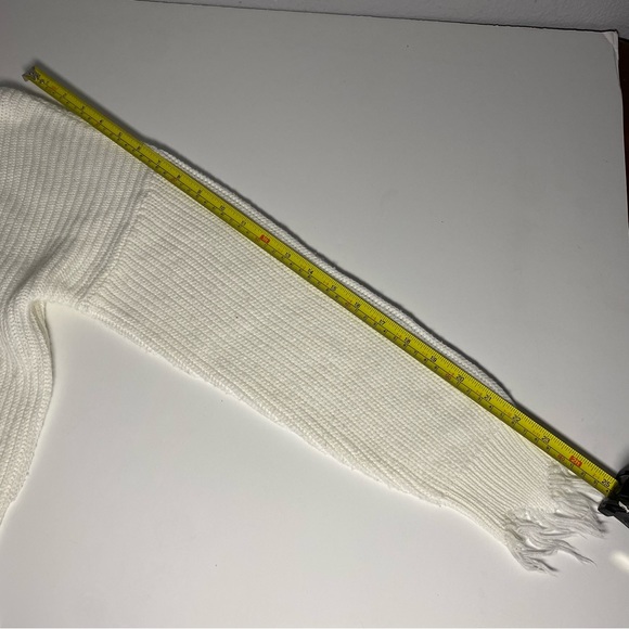 Women’s white long sleeve winter top with Hoodie Size M/L - Picture 4 of 10